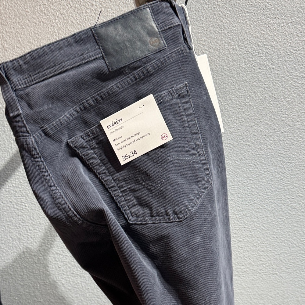 AG Adriano Goldschmied Men's Everett Dusk Chino Charcoal Cords